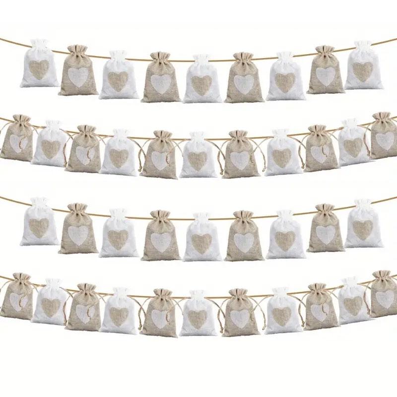 WTEMPO Home Cloth Gift Bags Pearls Beads Jewelry Small Presents Packaging Drawstring Bags Perfect for Wedding Birthday Party Favors