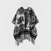 New Ink Painting Shawl Premium Travel Decoration Outer Shawl Long Retro Cloak Fringed Cape Scarf