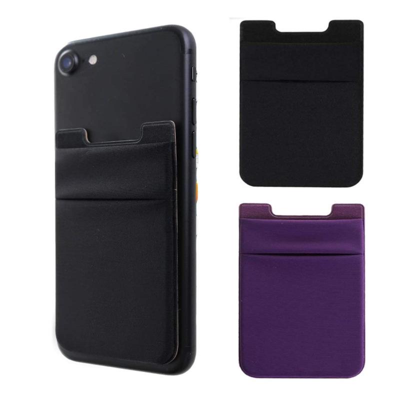 Einteiliger elastischer Lycra-Kartenhalter mit doppelter Lage und selbstklebender Rückseite für Handys