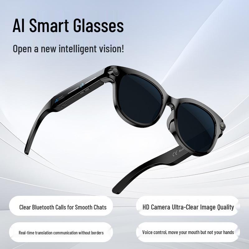 M89 Bluetooth Smart Glasses with 200W HD Camera, Image Recognition, Object Identification, and AI Translation.