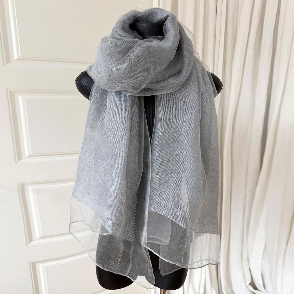 Mulberry Silk Blend Women's Scarf Lightweight Silk Scarf New Fashion Shawl Spring Autumn Outfit