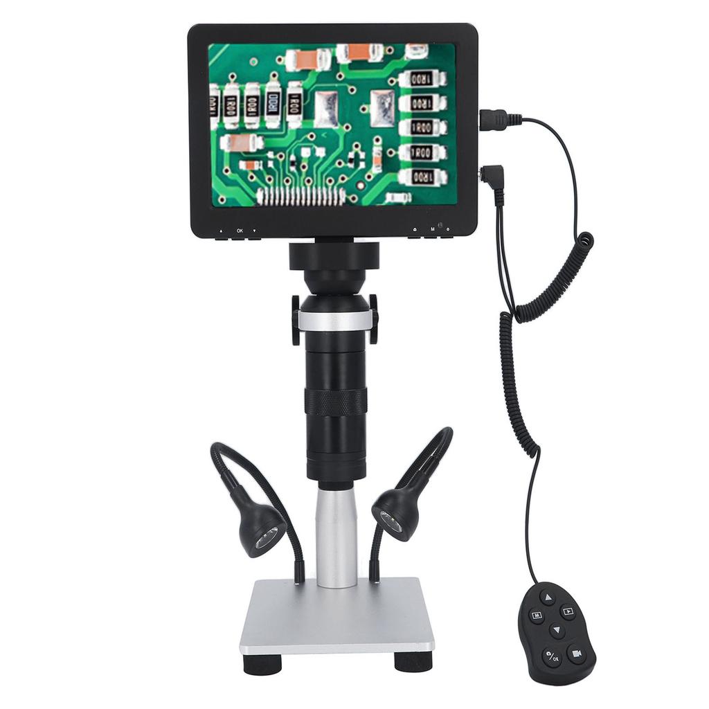 LCD Digital Microscope 1200X 1080P Video 12MP Accurate Focusing HD Repair Eyepiece 7in Screen
