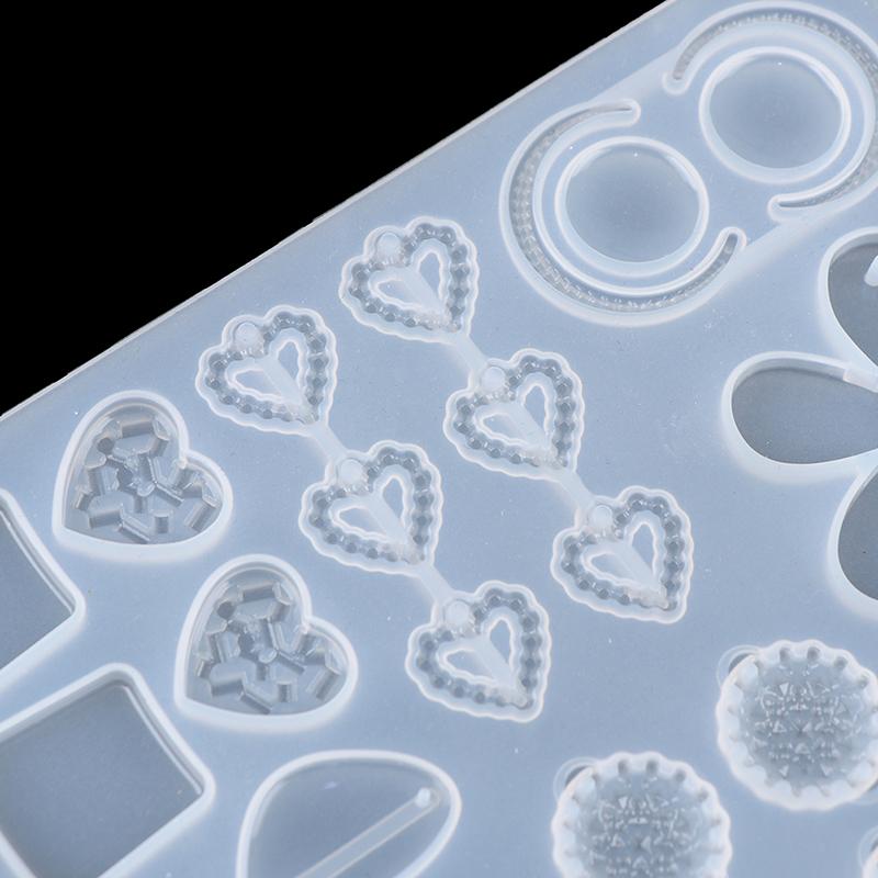 Silicone Earring Pendant Jewelry Mold Resin Casting Mould Tool Diy Epoxy Making