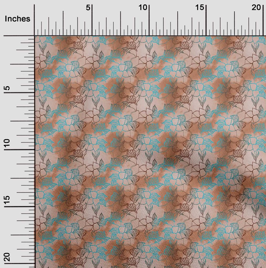 oneOone Cotton Flex Pear Green Fabric Leaves Craft Projects Decor Fabric Printed By The Yard 40 Inch