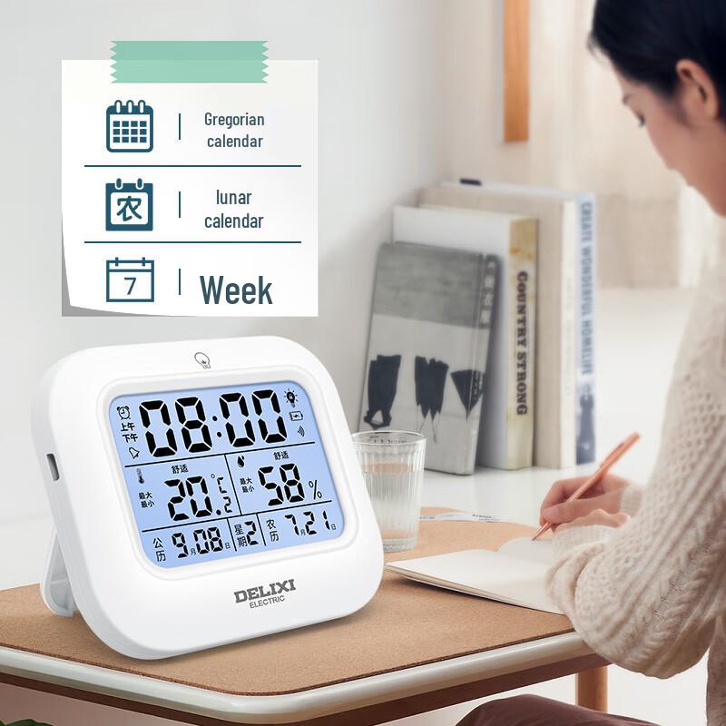 DELIXI ELECTRIC Rechargeable Digital Temperature Humidity Monitor