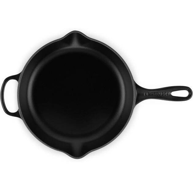 Cast Iron Skillet/serving Skillet Round Le Creuset Signature 26 Cm, Black Matte (20182260000422)