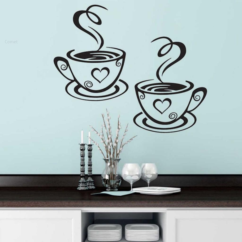 Tasses à Café Café Thé Wall Stickers Art Cuisine Décor unique autocollant pub Vinyl Home Tasses à Café Café Thé Wall Stickers Art Cuisine Décor unique autocollant pub Vinyl Home