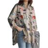 Long Sleeve Loose Plus Size Casual Irregular Print Women's Shirt
