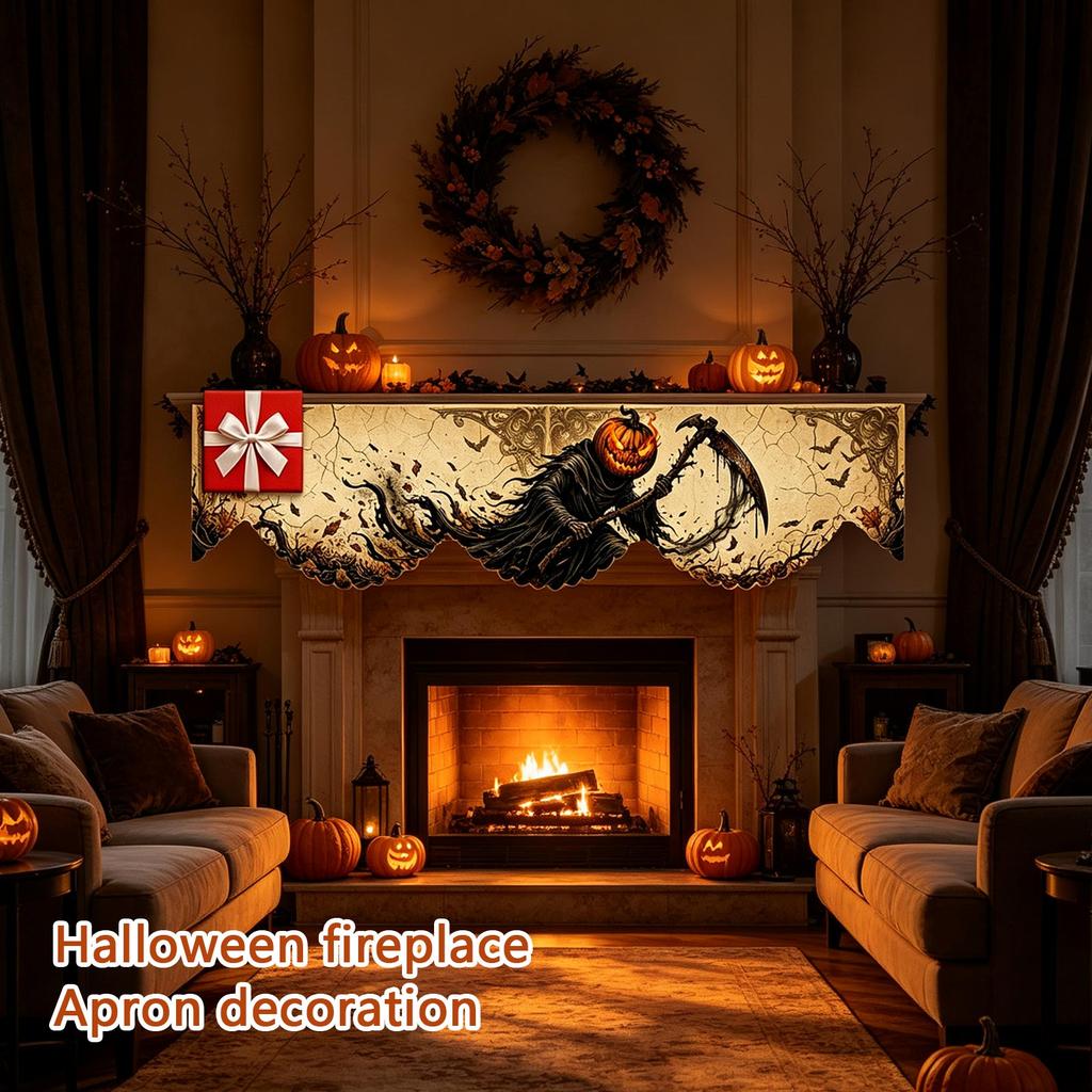 Festive Christmas Fireplace Mantel Scarf for Holiday Table Decoration Winter Home