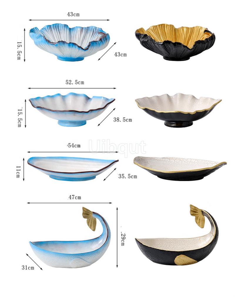 resin Shell fish sharp Sashimi dry Ice Plate Seafood sushi Platter tray Salmon Plate Dry Ice Artistic Conception Dish Tableware