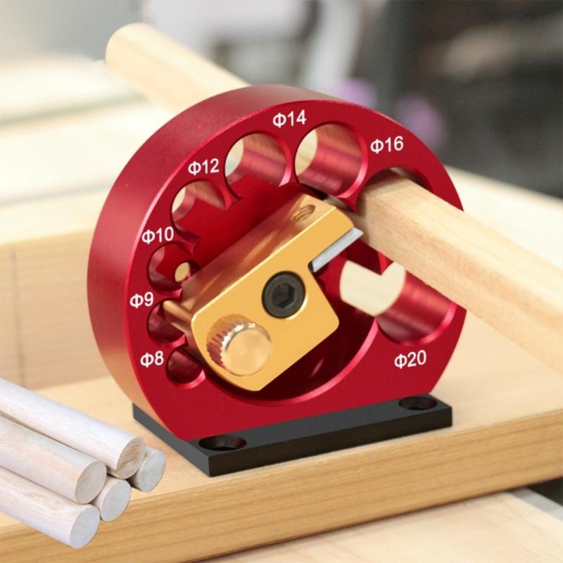 Dowel Jig Dowel Maker Jig 8 Holes Adjustable Dowel Maker Jig Kits with Metal Blade Electric Drill Milling Woodworking
