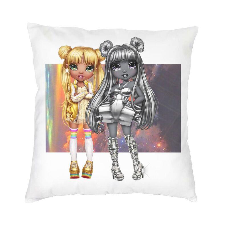 Luxury Rainbow High Slumber Party Dolls Sofa Cushion Cover Polyester Throw Pillow Case Home Decorative Pillowcase