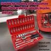 46pcs Motorcycle Socket Ratchet Wrench Set 1/4 Inch Drive Auto Bicycle Vehicle Repair Tool Kit for Mechanical Maintenance