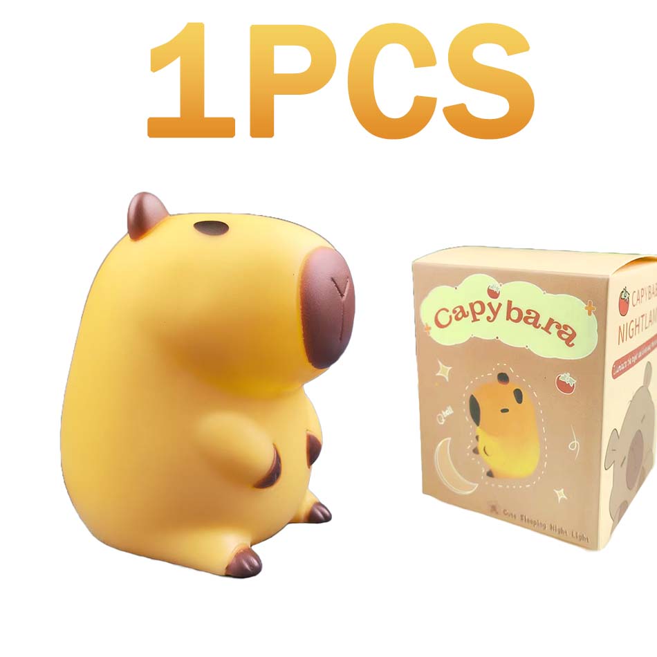 Wielokrotne kreskówkowe lampki nocne z kapibarą zapewniają komfortową atmosferę do snu, dobra lampka na dobranoc do wystroju pokoju dziecięcego