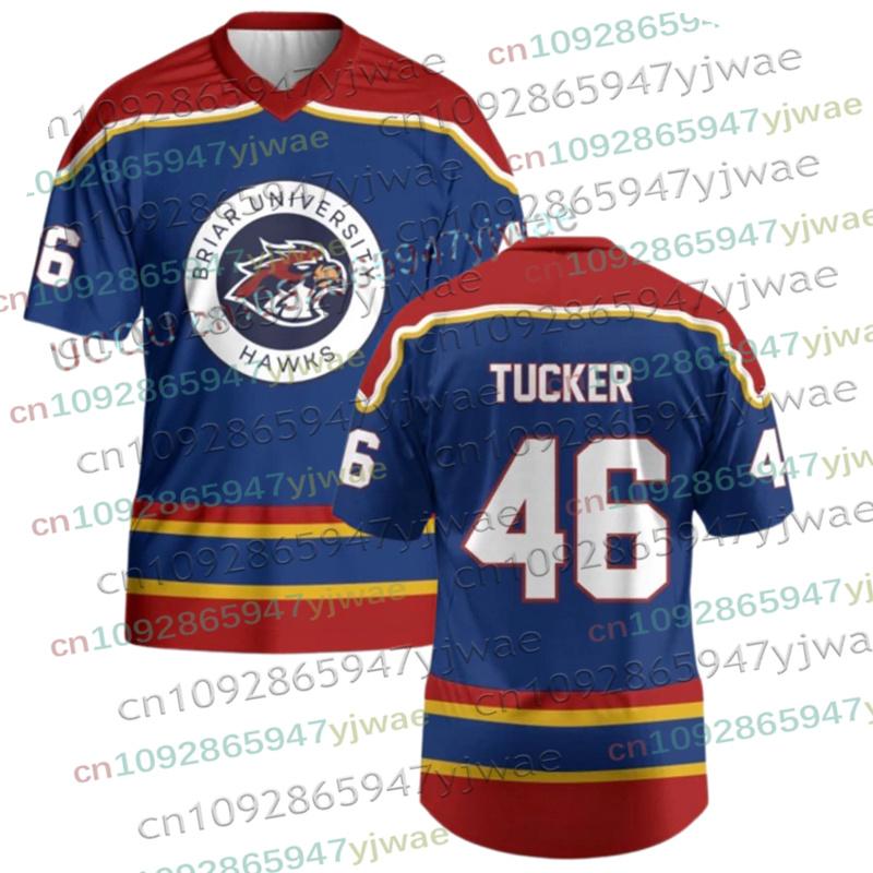 Fuori Sede Briar University Maglia Graham 44 22 DI LAURENTIS 66 Tucker46 T-shirt Scollo a V Manica Corta Maglia da Hockey Genitore-Figlio
