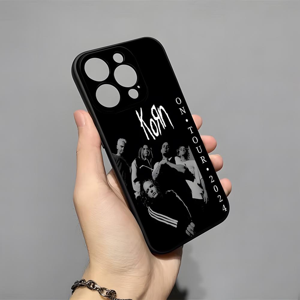 K-Korn Hot Metal Rock Band Handyhülle für iPhone 17 Pro Max 16 15 14 Pro Max 13 11 X Xs Xr 8 7 Plus Silikonhülle