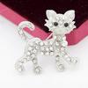 Premium Crystal Alloy Kitten Brooch - Stylish Lapel Pin for Women's Clothing Accessories