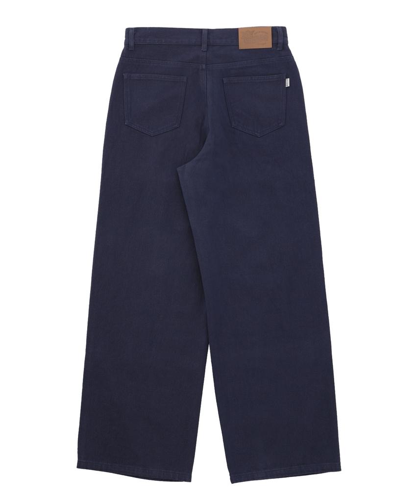DELICCENT Cut-Line Pants [Deep Blue]