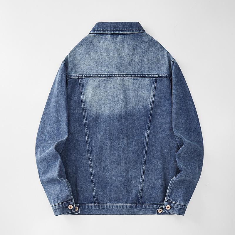 Men's Retro Casual Denim Jacket - Loose Fit, Versatile Lapel Top for Spring and Autumn