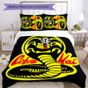 Cobra Kai 3pcs Bedding Set Duvet Cover Closure Includes 1 Duvet Cover & 2 Pillowcases for All Seasons Bedroom Home Dorm Decor