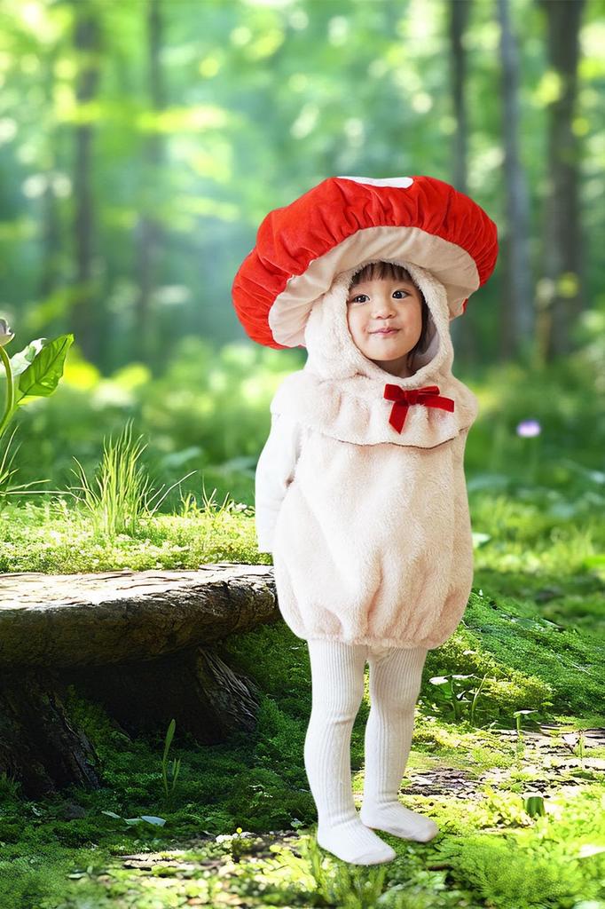 Şeffaf Taş Marshmallow Bebek Cosplay Cadılar Bayramı Marshmallow Mantar Bebek 80cm Kırmızı