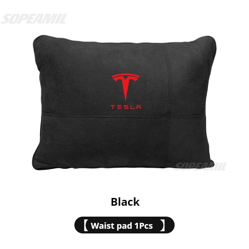 Suede Car Headrest Neck Support Seat Lumbar cushion Soft Neck Pillow Pad For Tesla Model 3 Model Y Model S Model X Accessories