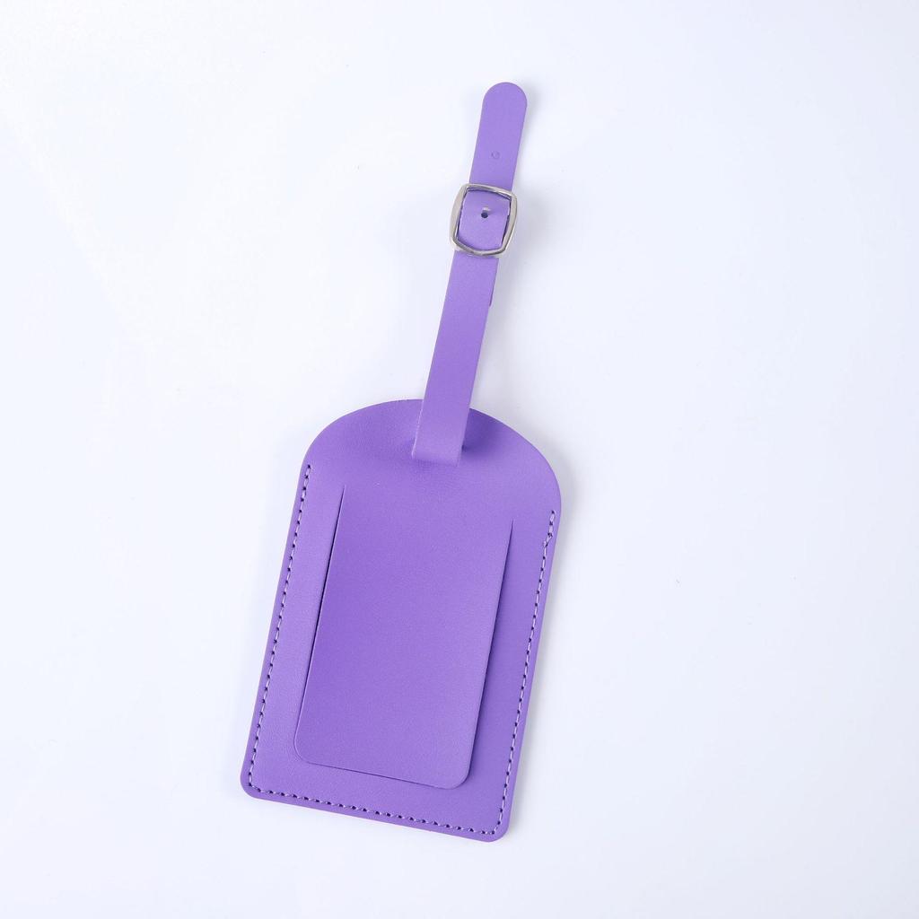 Anti-Lost Leather Luggage ID Tag with Boarding Pass Holder