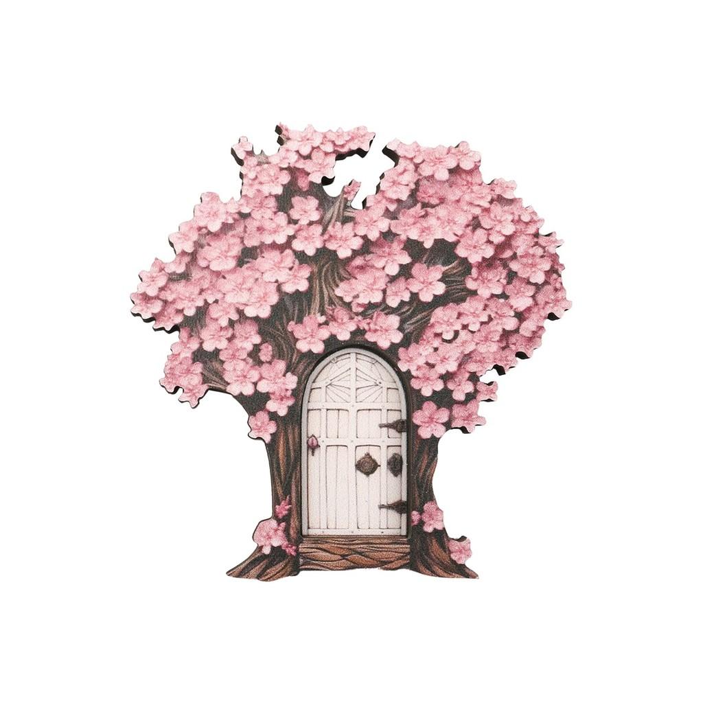 Garden Fairy Door Wooden Ornament With Creative Cottage Style For Indoor Landscape Display