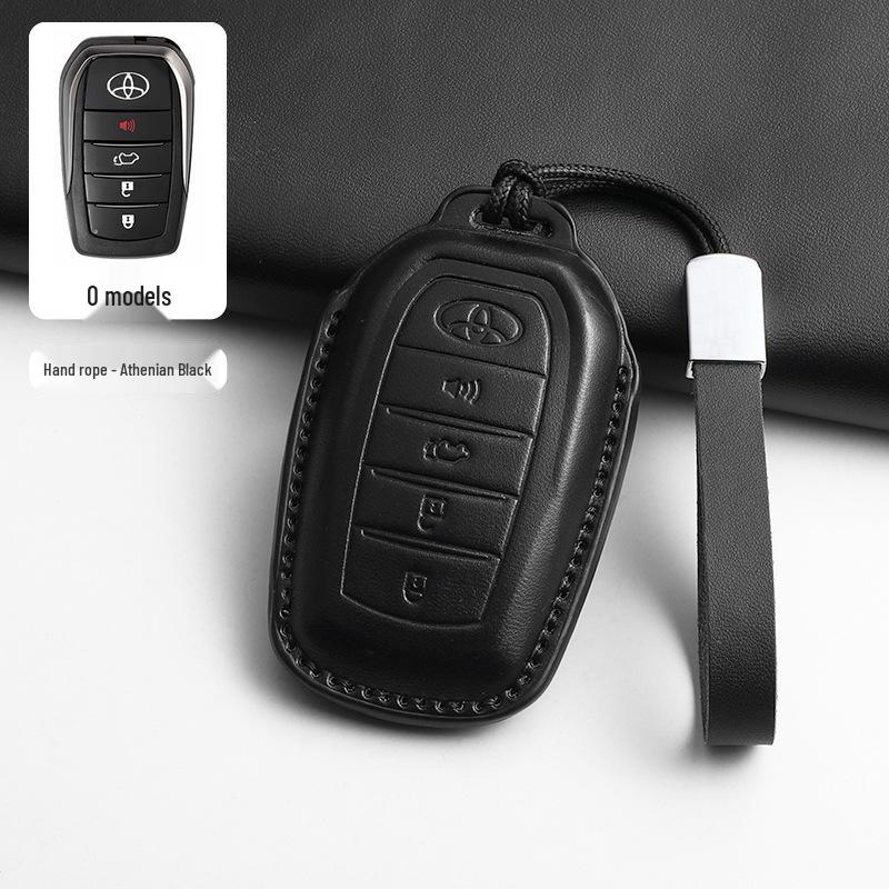 Toyota Tundra/Sequoia US Key Cover - Pink & Black Leather Shell 