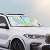 Colorful Laser Car Windshield Sunshade - UV Protection, Heat Insulation, Summer Cooling Visor Umbrella