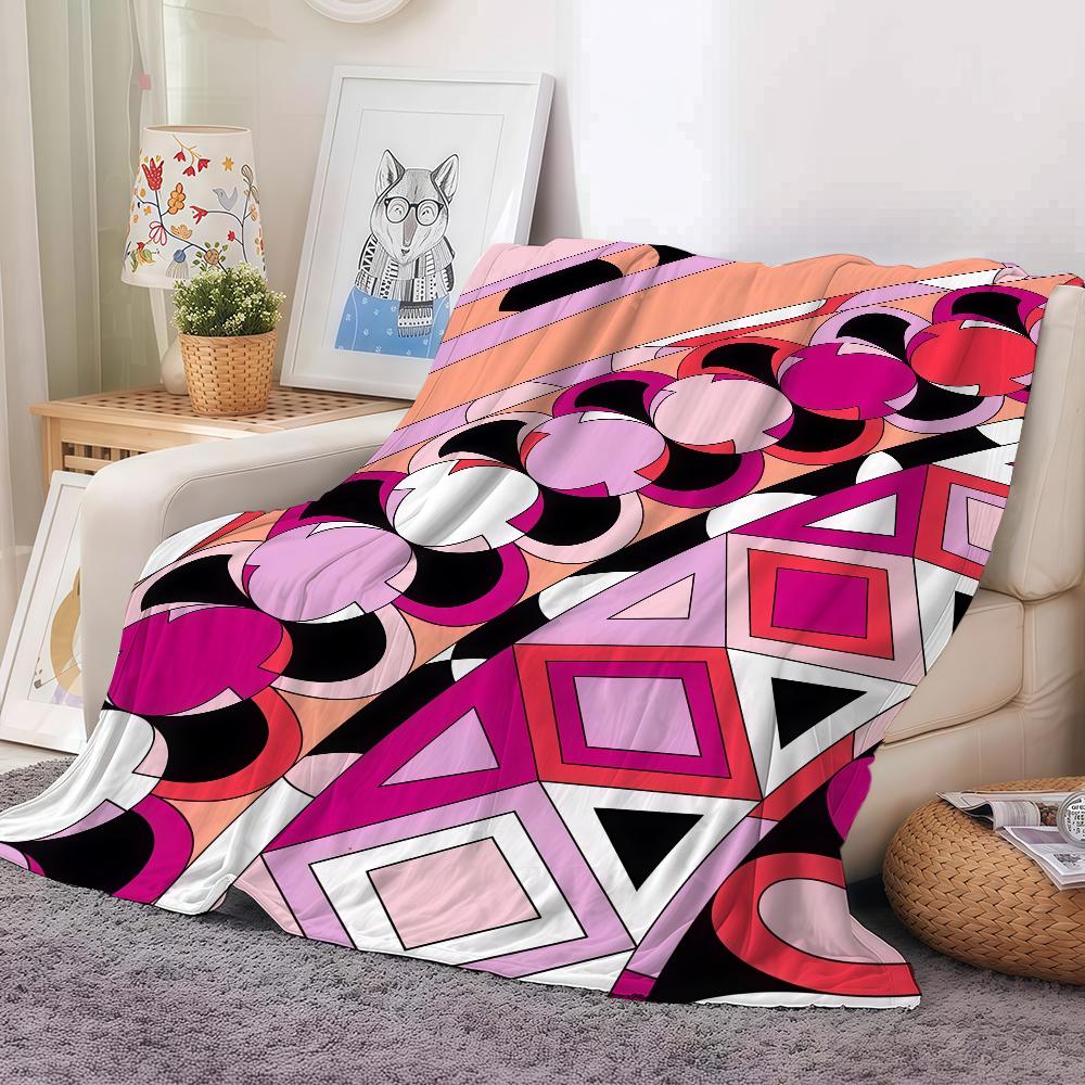 

E-Emilio P-Pucci Logo Fashion Blanket Warm And Soft Suitable For Bedroom Living Room Sofa Bed Office Travel Camping 30x40in