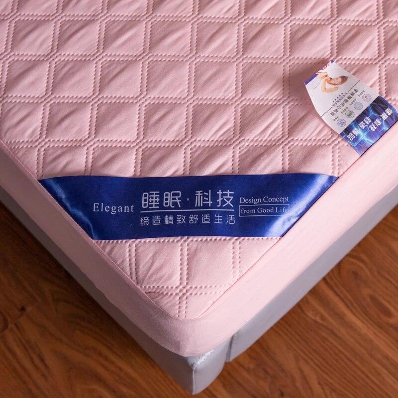 Waterproof Fitted Sheet Solid Color Mattress Cover Single Bed Double Bed Elderly and Children Mattress Protective Cover200*220