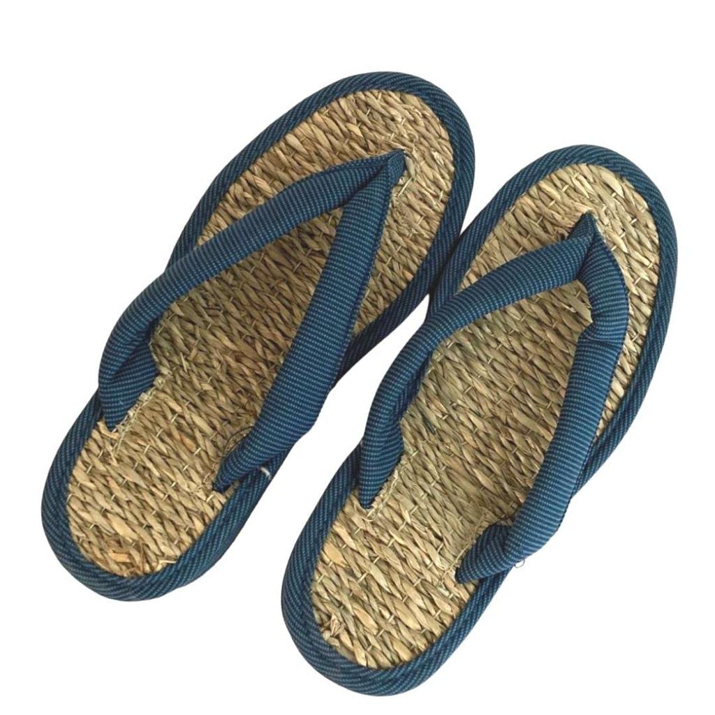 IKEHIKO Igusa Zori Shichito 2504629 Sandalen, Zobel, Geta, Blau, 26cm,