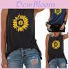 Blusa Tops de Girassol Sem Mangas Exquisitos para um Estilo de Verão Sem Esforço