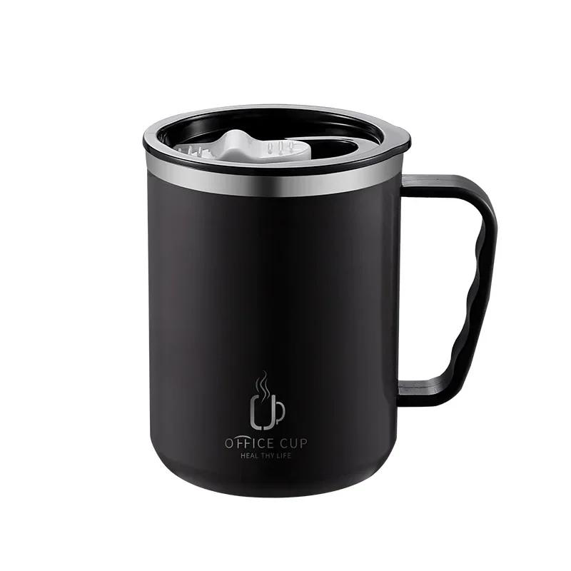 500ml Thermos Mug 304 Stainless Steel Coffee Cup With Handle Leak-Proof Vacuum Flask Insulated Cup Portable Thermal Water Bottle