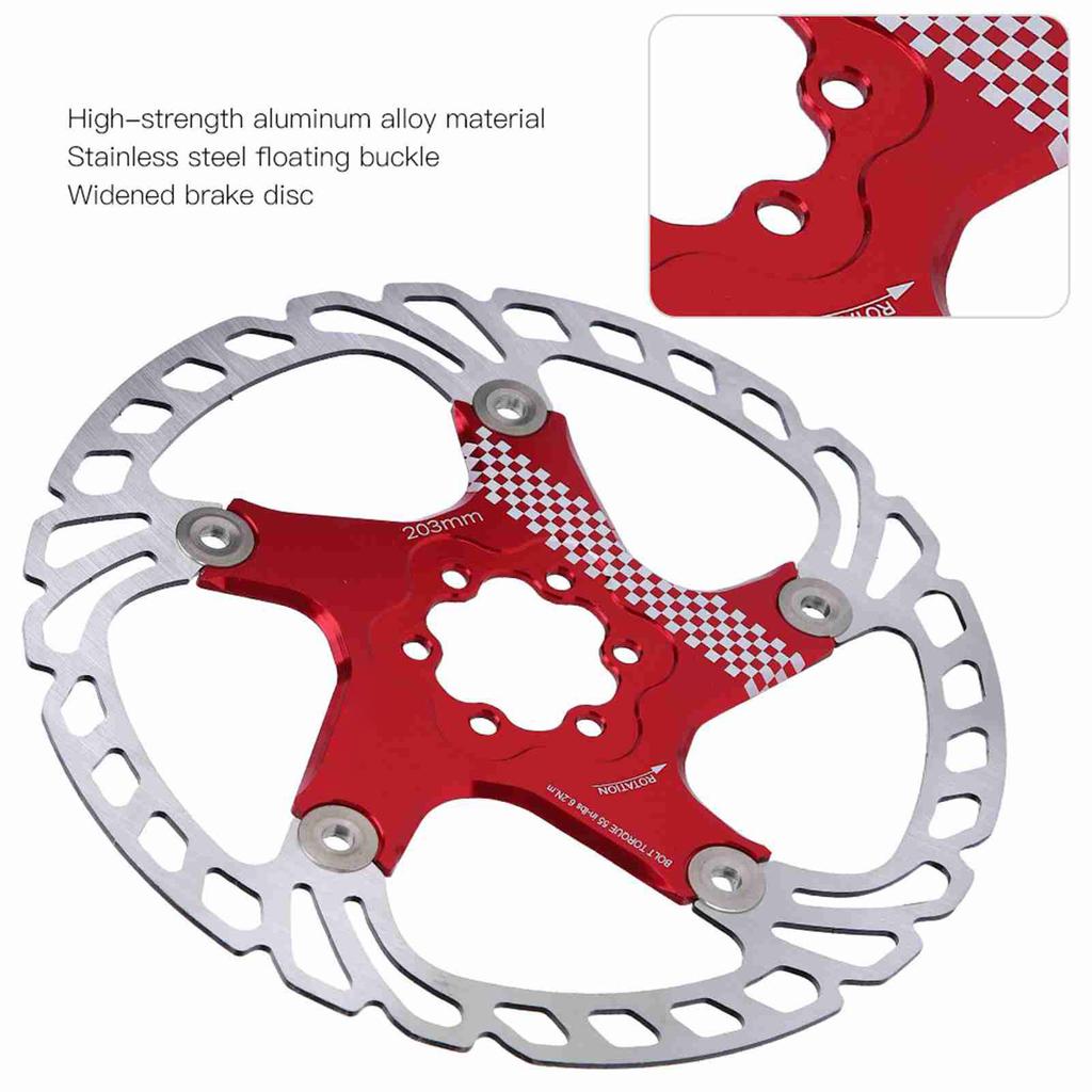 20300CMm Floating Disc Six     Mountain Bike Brake Disc Cycling Accessory(blacksilver )