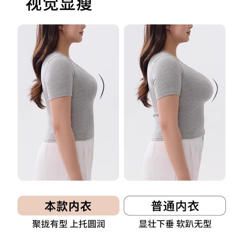 Women Seamless Full Cup Thin Large Size Bra Gathering Push Up Anti Sagging