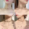 Peach Pink Lace Flower Choker Necklace: Japanese & Korean Mori Style