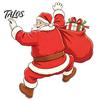 Weatherproof Holiday Stickers Christmas Wall Sticker, Self‑Adhesive Climbing Santa Claus Decals, Funny Window Clings Mural Decor for Living