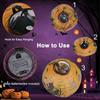 6 Pcs Halloween Decorations Paper Lanterns With LED Light  Bats Spiders Skeleton Castle