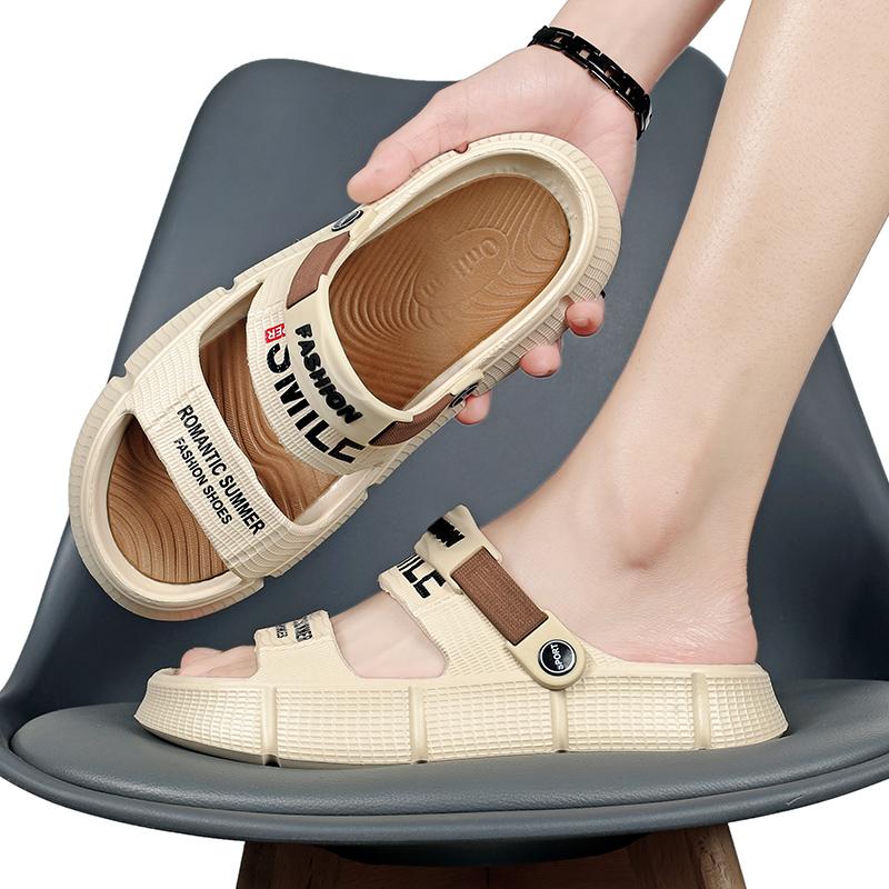 Fashion Young Fashion Men's Slippers EVA Thick Bottom Mixed Colors Mens Casual Shoes Men Slip-on Sandals Summer Beach Male Sports Slides