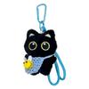 Cute Black Cat Plush Doll Series Toy keychain Decor Bag Pendant For Women Creative Charms Keyring Accessories Gift
