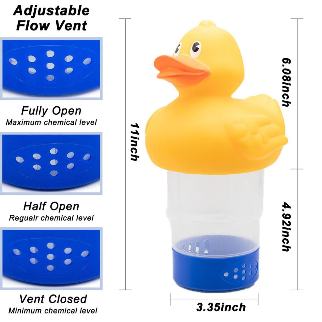 Duck Chlorinator Large Capacity Floating Chlorine Dispenser Floating Cemical Chlorine Dispenser Cleaning Pool