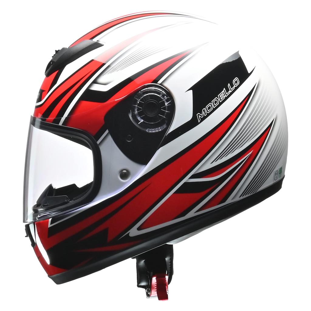 LEAD Motorcycle Helmet Full Face MODELLO White Free Size than (Less 57-60cm)