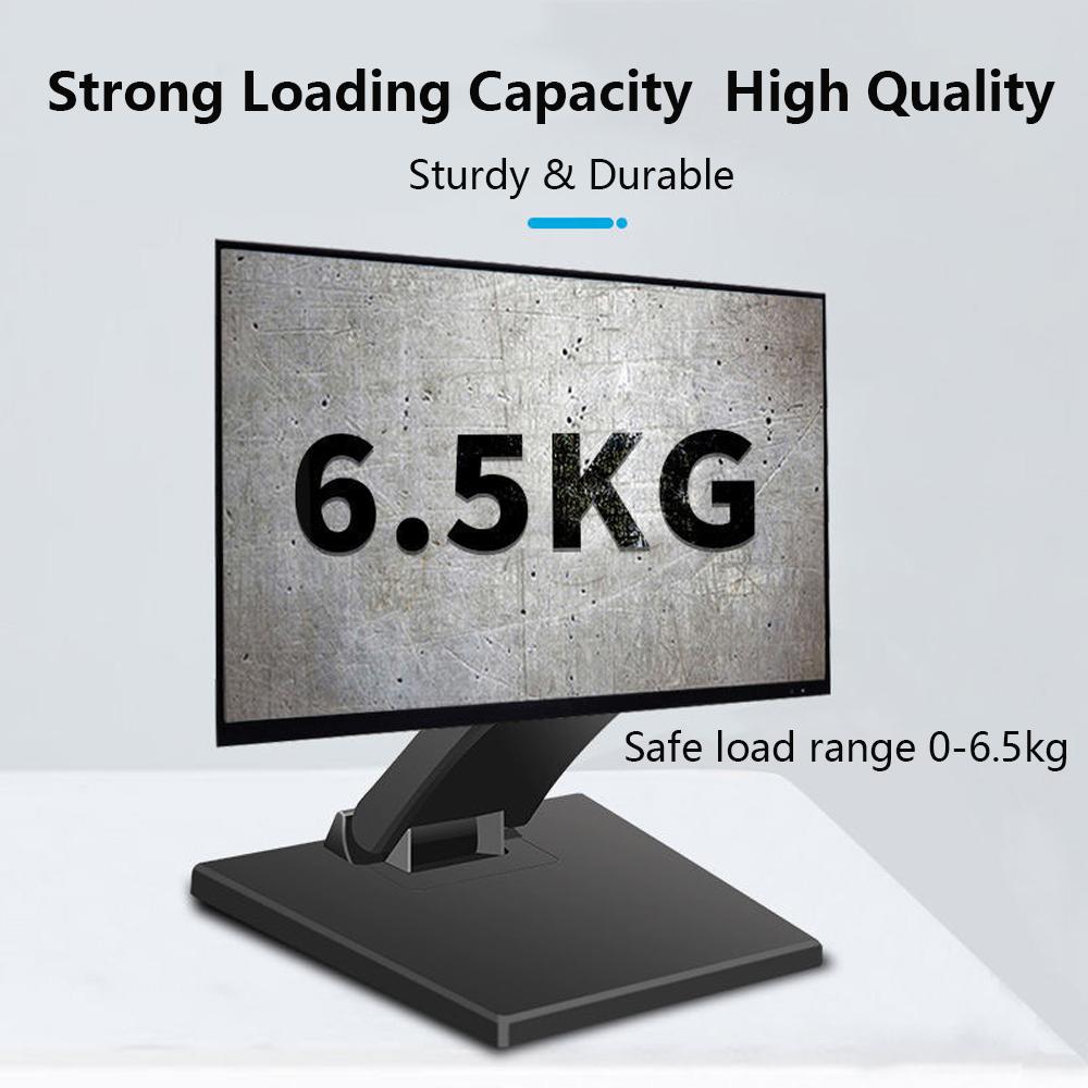 14-24" Desktop Monitor Holder with VESA Hole Folding TV Screen Stand Screen Mount Support Metal Bracket for Office Home School
