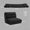 Adjustable Floor Lazy Chair 70x72x56cm, Convertible To a Lounge Sofa with 90 Degrees–180 Degrees Tilt Function, Made of Soft Fabric