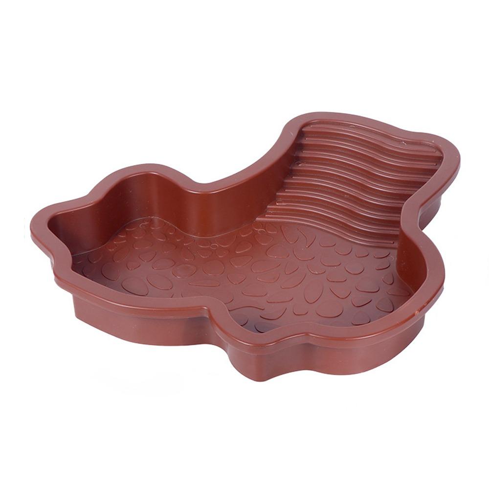 Anti-Slip Base Turtle Soaking Tub with Ramp Turtle Water Pool Reptile Bathing Pool  For Tortoise