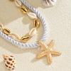 Statement Starfish Necklace Shell Pendant Boho Beach Jewelry Summer Collar Chain