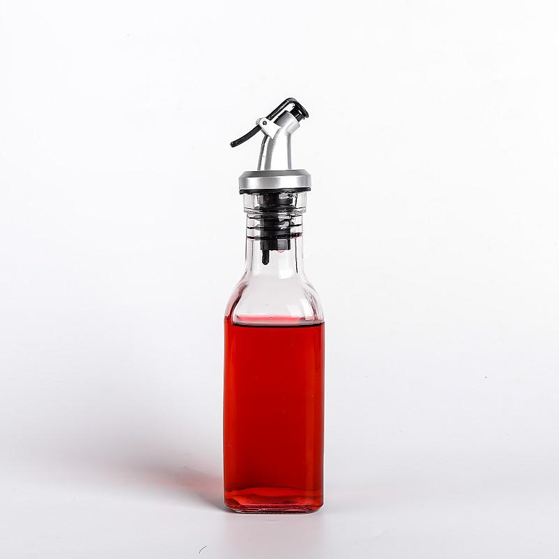 Leak-Proof Glass Oil Bottle - Kitchen Seasoning Container for Soy Sauce, Vinegar, or Wine, Customizable with Logo