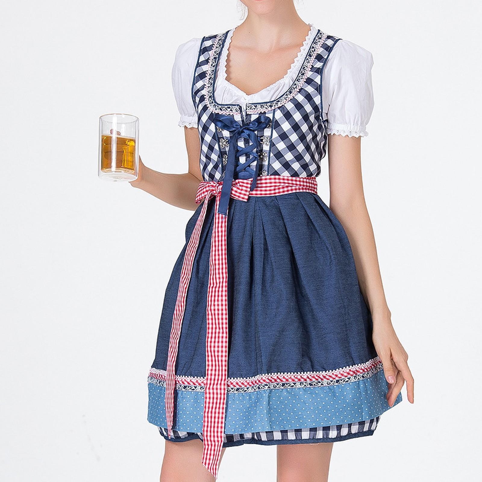 

Женская мода Октоберфест сценические костюмы XXL синий